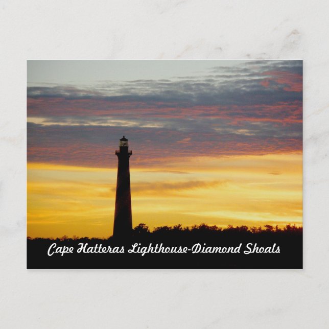 Faro de Cape Hatteras en la tarjeta postal Sunset  (Anverso)