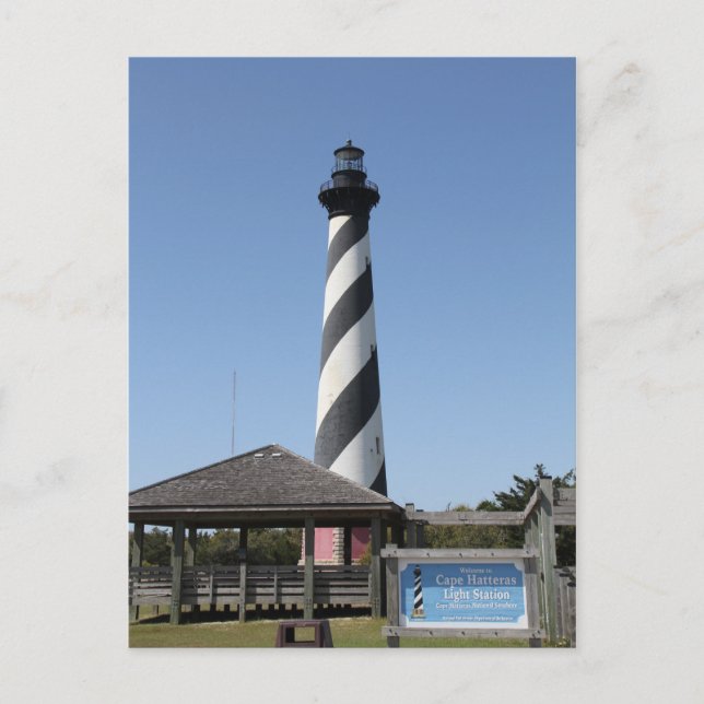 Faro de Cape Hatteras NC, postal (Anverso)