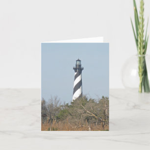 Faro de Cape Hatteras sobre humedales Tarjeta de n