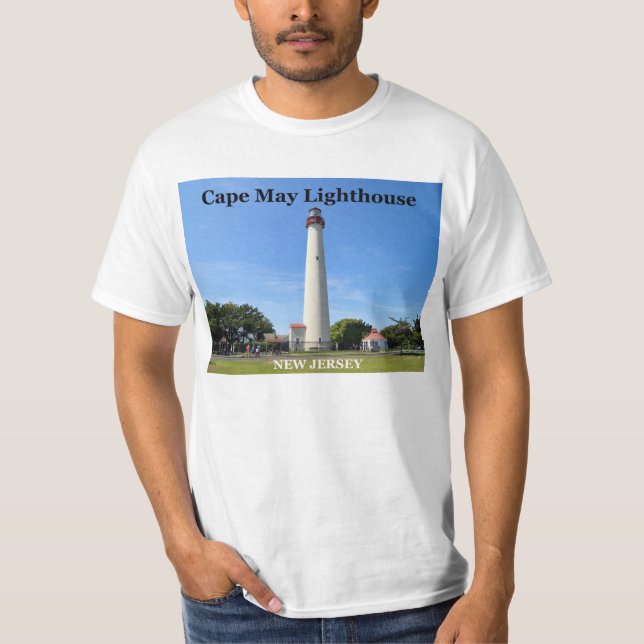 Faro de Cape May, camiseta de New Jersey (Anverso)