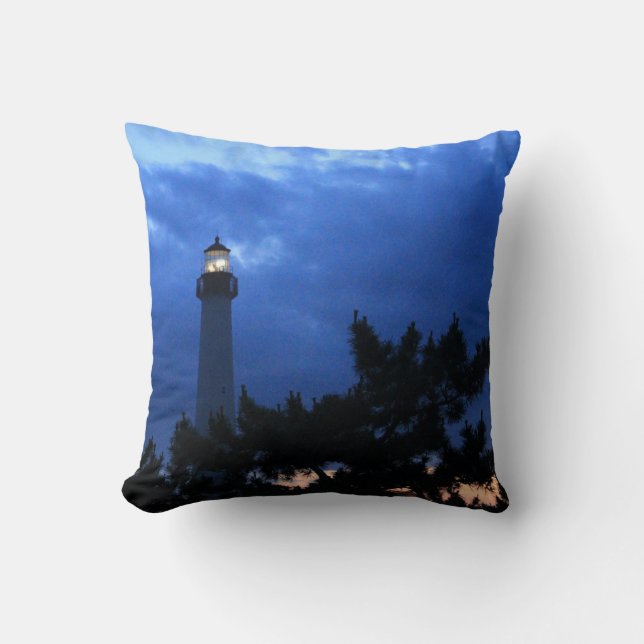 Faro de Cape May en la almohada de la puesta del (Anverso)