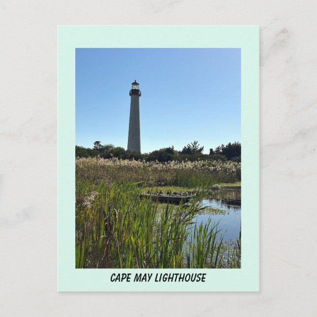 Faro de Cape May Foto Tarjeta Postal (Anverso)