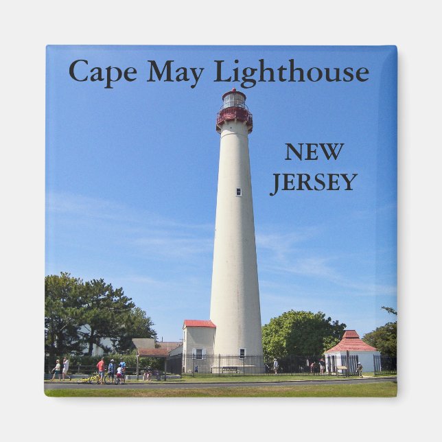 Faro de Cape May, imán de Nueva Jersey (Frente)