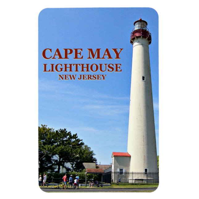 Faro de Cape May, imán flexi de Nueva Jersey (Vertical)