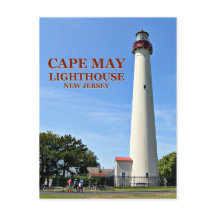 Faro de Cape May, postal de Nueva Jersey