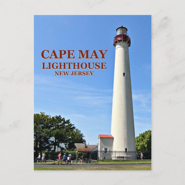 Faro de Cape May, postal de Nueva Jersey (Anverso)