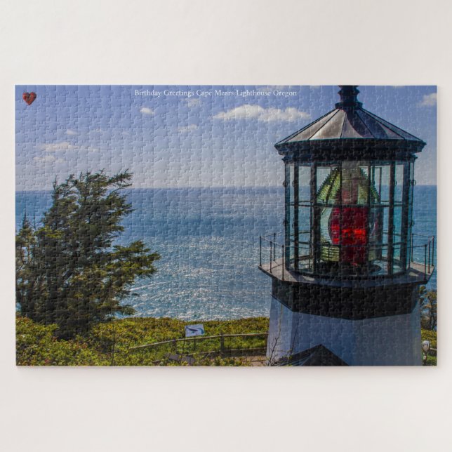 Faro de Cape Mears Oregon. Rompecabezas (Horizontal)
