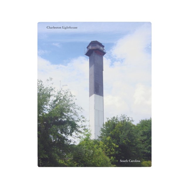 Faro de Charleston arte metalizado en la pared (Anverso)