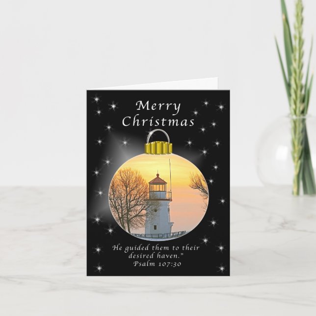 Faro de Cheboygon de las Felices Navidad (Anverso)