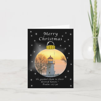 Faro de Cheboygon de las Felices Navidad