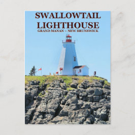 Faro de cola tragaluz, postal Grand Manan N.B.