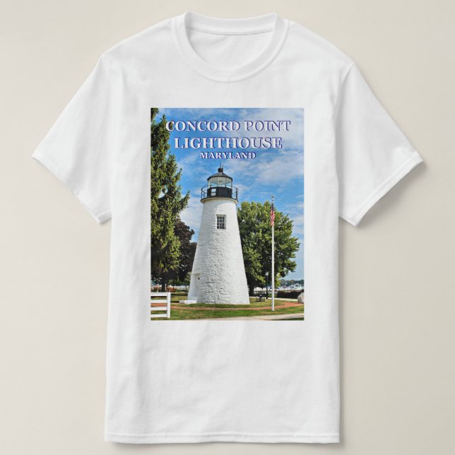 Faro de Concord Point, camiseta de Maryland (Diseño del anverso)
