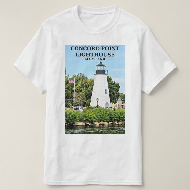 Faro de Concord Point, camiseta de Maryland (Diseño del anverso)