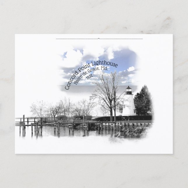 FARO DE CONCORD POINT - MARYLAND  - TARJETA POSTAL (Anverso)
