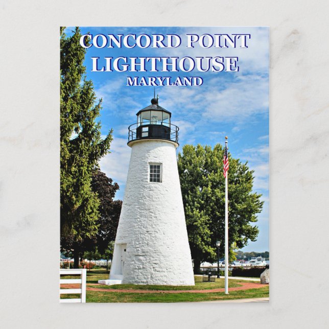 Faro de Concord Point, postal de Maryland (Anverso)