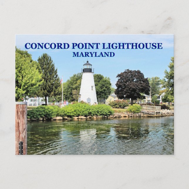 Faro de Concord Point, postal de Maryland (Anverso)