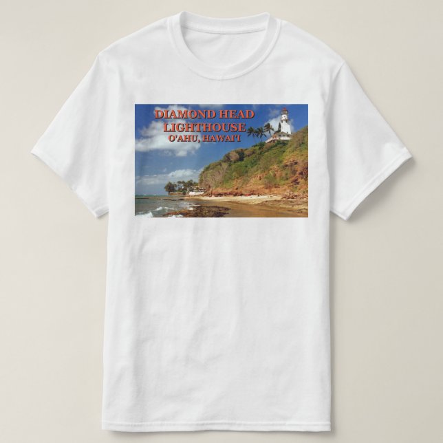Faro de Diamond Head, O'ahu, camiseta Hawai'i (Diseño del anverso)