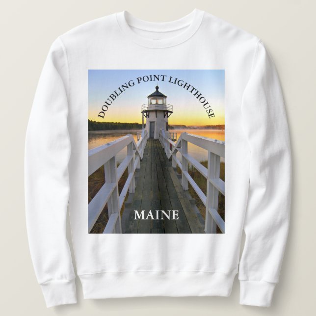 Faro de doble punto, sudadera de Maine (Anverso del diseño)