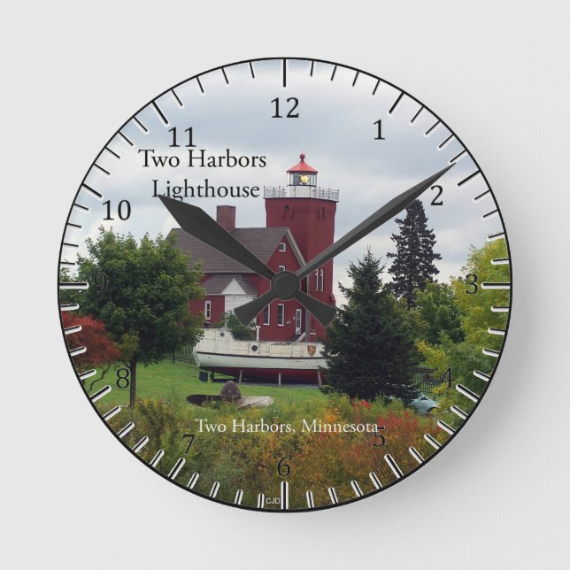 Faro de dos Harbors y reloj de barco (Anverso)