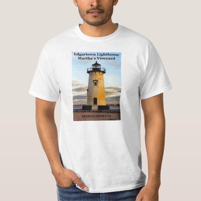 Faro de Edgartown, camiseta de Massachusetts (Anverso)