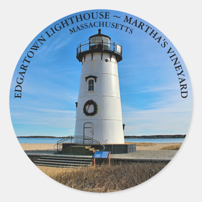 Faro de Edgartown, Pegatina redondo de Massachuset (Anverso)