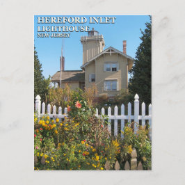 Faro de entrada Hereford, postal de Nueva Jersey