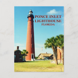 Faro de entrada Ponce de León, postal de Florida