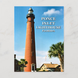 Faro de entrada Ponce de León, postal de Florida