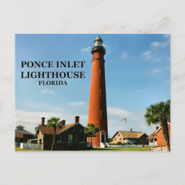 Faro de entrada Ponce de León, postal de Florida