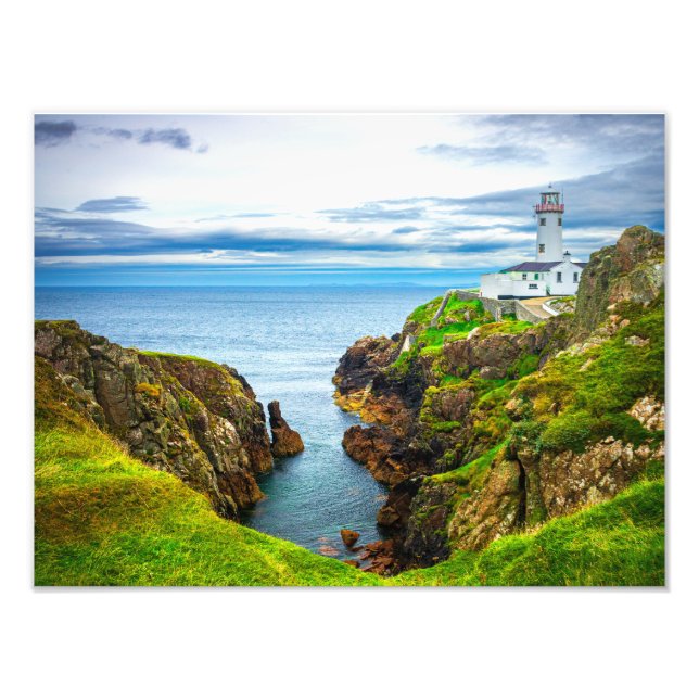 Faro de Fanad Head Acantilados - Impresión de foto (Frente)