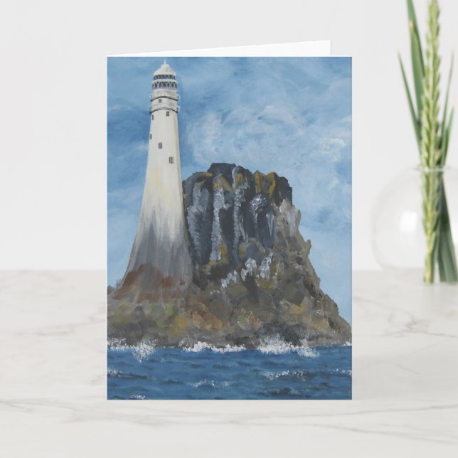 Faro de Fastnet, Irlanda  Tarjeta de Felicitacione (Anverso)