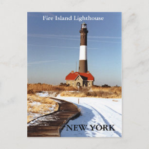 Faro de Fire Island, postal de Nueva York