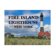 Faro de Fire Island, postal de Nueva York
