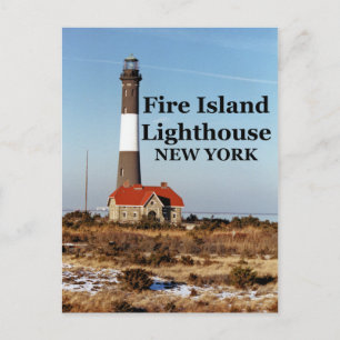 Faro de Fire Island, postal de Nueva York