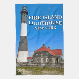 Faro de Fire Island, toalla de té de Nueva York
