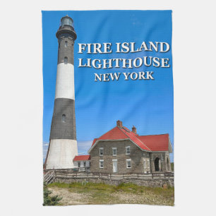 Faro de Fire Island, toalla de té de Nueva York