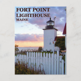Faro de Fort Point, postal de Maine