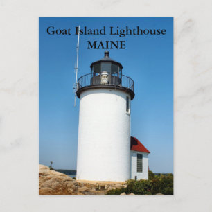 Faro de Goat Island, Maine Tarjeta Postal