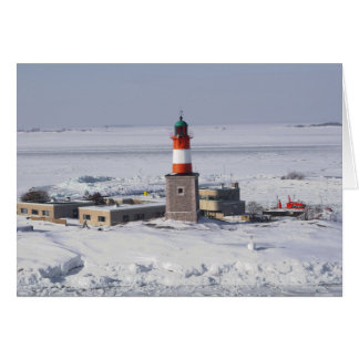 Faro de Harmaja en la tarjeta de Helsinki