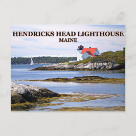 Faro de Hendricks Head, tarjeta postal Maine
