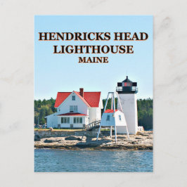 Faro de Hendricks Head, tarjeta postal Maine
