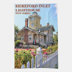 Faro de Hereford Inlet, Nueva Jersey Toalla de té