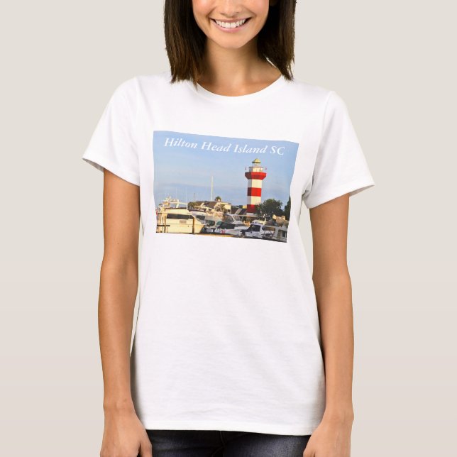 Faro de Hilton Head Island en la camiseta (Anverso)