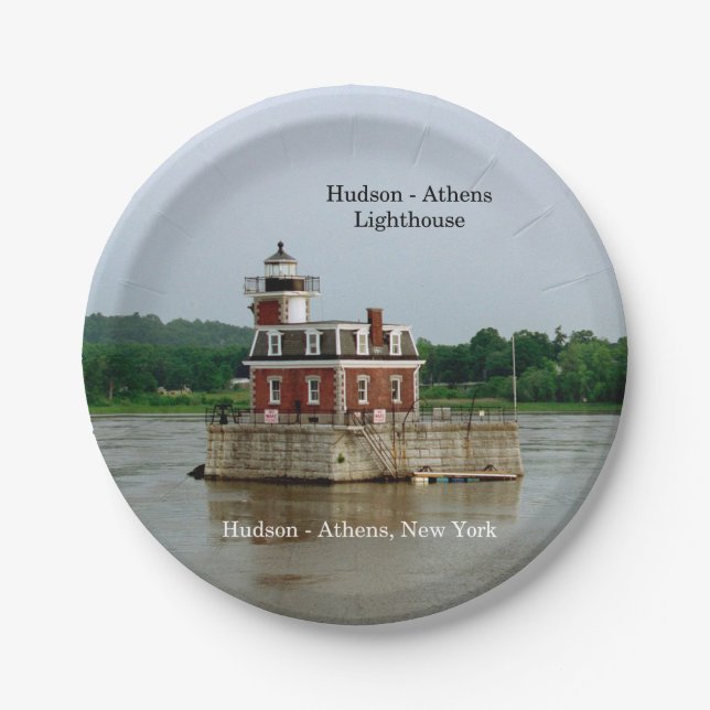 Faro de Hudson Athens plato de papel (Anverso)