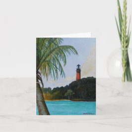 Faro de Júpiter con tarjeta de Palm