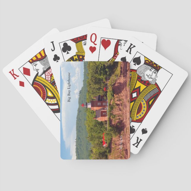 Faro de la Bahía Grande desde las cartas de juego  (Reverso)