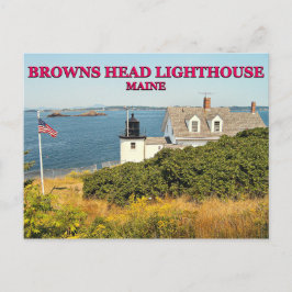 Faro de la cabeza de Browns, postal de Maine