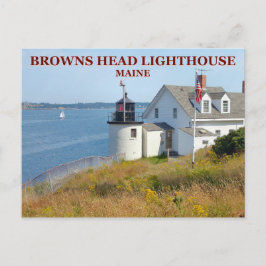 Faro de la cabeza de Browns, postal de Maine
