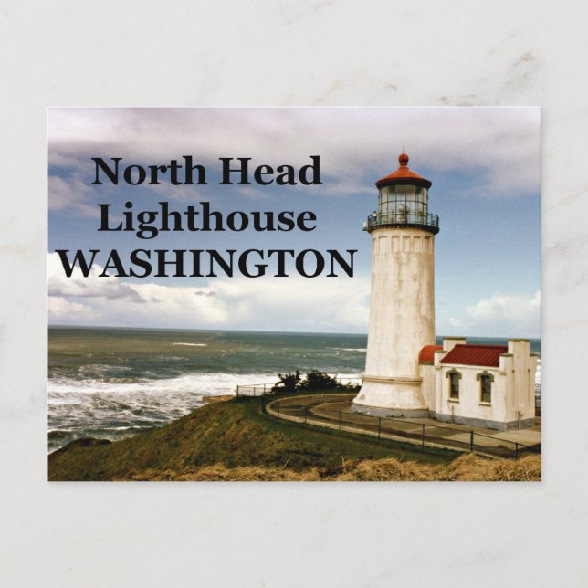 Faro de la cabeza del norte, postal de Washington (Anverso)