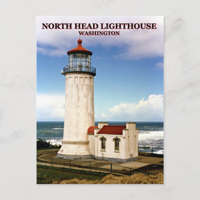 Faro de la cabeza del norte, postal de Washington (Anverso)